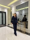 Lacivert Volanlı Bluz Pantolon Takım