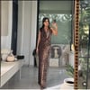 Leopar Desenli  Elbise