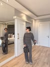Siena Kaşmir Bluz Pantolon Takım-Kahve
