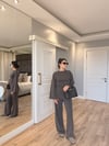 Siena Kaşmir Bluz Pantolon Takım-Kahve