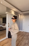 Siena Kaşmir Bluz Pantolon Takım-Vizon