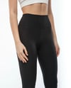 Siyah Düz Nanofit Sporcu Tayt
