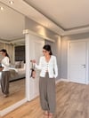 Soft Touch Şalvar Pantolon-Acı Kahve