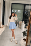 Turkuaz Mini Boy Tasarım Etek