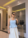 Vera Korsaj Detaylı Bluz-mavi