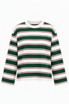 Yeşil Çizgili  Basic Sweatshirt