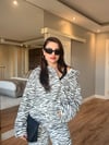 Zebra Desen Denim Takım