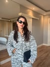 Zebra Desen Denim Takım