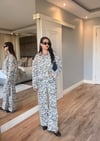 Zebra Desen Denim Takım