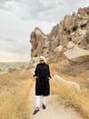 Büzgü Detaylı Düğmeli Tunik-Siyah