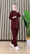 Kapşonlu Oyhso Takım-Bordo