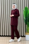 Kapşonlu Oyhso Takım-Bordo