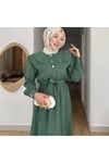 Yaka Detaylı Elbise - Ürün Kodu 1002