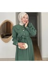 Yaka Detaylı Elbise - Ürün Kodu 1002