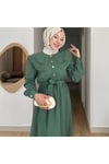 Yaka Detaylı Elbise - Ürün Kodu 1002