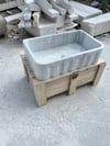 Bianco Carrara Çiftlik Tipi Mermer Evye - AMKC250002-1