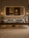 Calacatta Viola Çift Hazneli Mermer Lavabo - AMSK26006