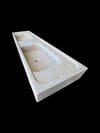 Doğal Bej Çift Hazneli Mermer Lavabo - AMSK26008
