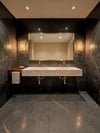 Doğal Bej Çift Hazneli Mermer Lavabo - AMSK26008