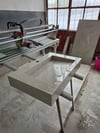 Fildişi Altın Damarlı Porselen Lavabo - AC26019