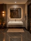 Fildişi Krem Geniş Porselen Lavabo - AC26005