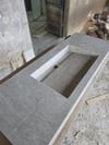 Gümüş Gri Uzun Porselen Lavabo - AC26002