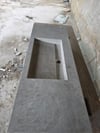 Gümüş Gri Uzun Porselen Lavabo - AC26002