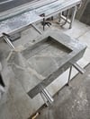 Kül Gri Altın Damarlı Porselen Lavabo - AC26017