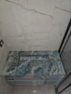Okyanus Mavisi Oniks Görünümlü Porselen Lavabo - AC26008