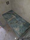 Okyanus Mavisi Oniks Görünümlü Porselen Lavabo - AC26008