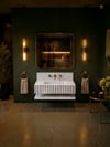 Oluklu Bianco Carrara Raflı Mermer Lavabo - AMSK26024