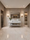 Oluklu Bianco Carrara Raflı Mermer Lavabo - AMSK26023