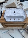 Oluklu Calacatta Viola Mermer Lavabo - AMSK250009