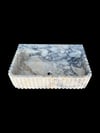 Oluklu Calacatta Viola Mermer Lavabo - AMSK26010