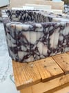Oluklu Calacatta Viola Mermer Lavabo - AMSK250009