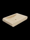 Oval Doğal Traverten Lavabo - AMSK250005