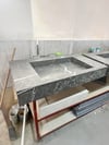 Siyah Mermer Görünümlü Porselen Lavabo - AC26021