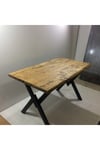 Ahşap Doğal Ağaç Kütük Yemek Masası 80*135 Sadece Tabla