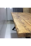 Ahşap Doğal Ağaç Kütük Yemek Masası 80*135 Sadece Tabla