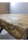 Ahşap Doğal Ağaç Kütük Yemek Masası 80*135 Sadece Tabla