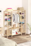 BRK DESİGN Ahşap Açık Gardırop 150x140x25 B Gardırop