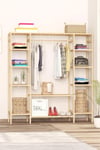 BRK DESİGN Ahşap Açık Gardırop 150x140x25 B Gardırop