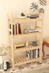 DESİGN 4 Raflı Ahşap Çok Amaçlı Dolap 114x68x30 Cm