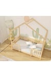 Design Bebek Ve Çocuk Karyolası Doğal Ahşap Yatak