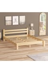 Doğal Ahşap Çift Kişilik Yatak 150x200