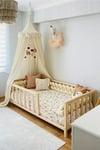Doğal Ahşap Yatak Unisex Montessori Bebek Ve Çocuk Karyolası 100x200