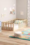 Montessori Yatak Ayaksız Doğal %100 Çam Ahşap Çocuk Ve Bebek 120