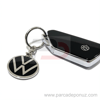 Volkswagen İle Uyumlu Yeni Nesil Metal Logo Anahtarlık - 37mm Çap - Özel Tasarım Gümüş Renk