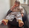 Asimetrik Desen Relaxed Pantolon