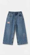 Etiket Detay Denim Pantolon